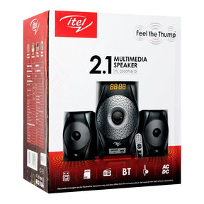 Itel 2.1 Multimedia Speaker, Black, ITL-2500-FSB-D