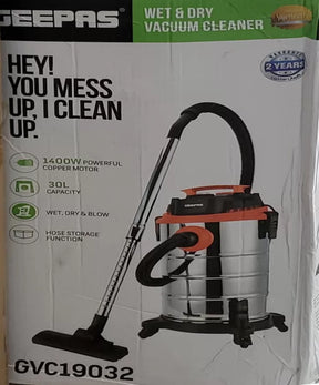 Geepas Wet & Dry Vacuum Cleaner 30L 1400W GVC19032