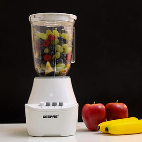 Geepas 3-in-1 Blender GSB6104N: Powerful 400W with Unbreakable Jars and Stainless Steel Blade