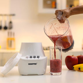 Geepas 3-in-1 Blender GSB6104N: Powerful 400W with Unbreakable Jars and Stainless Steel Blade