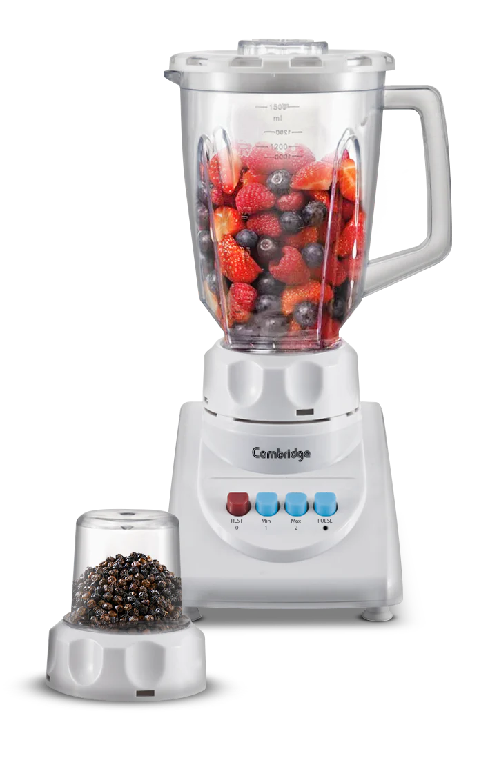 Cambridge BL-404 2-in-1 Blender & Dry Mill: Blend and Grind with Ease