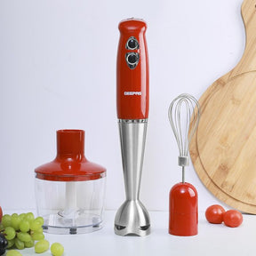 Geepas GHB6136 400W Hand Blender: Stainless Steel Blades with 2-Speed for Soups and Baby Food