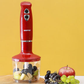 Geepas GHB6136 400W Hand Blender: Stainless Steel Blades with 2-Speed for Soups and Baby Food