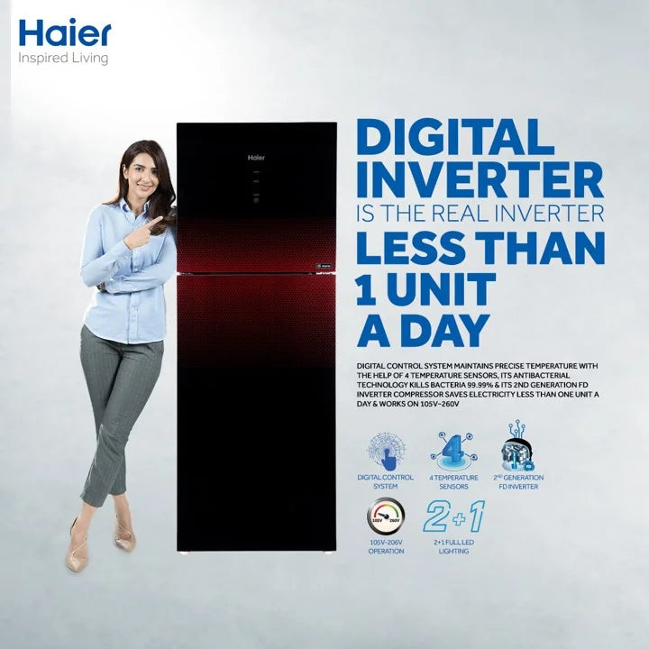 Haier Digital Inverter Refrigerator 16 CF (398 Liter) HRF-398ID