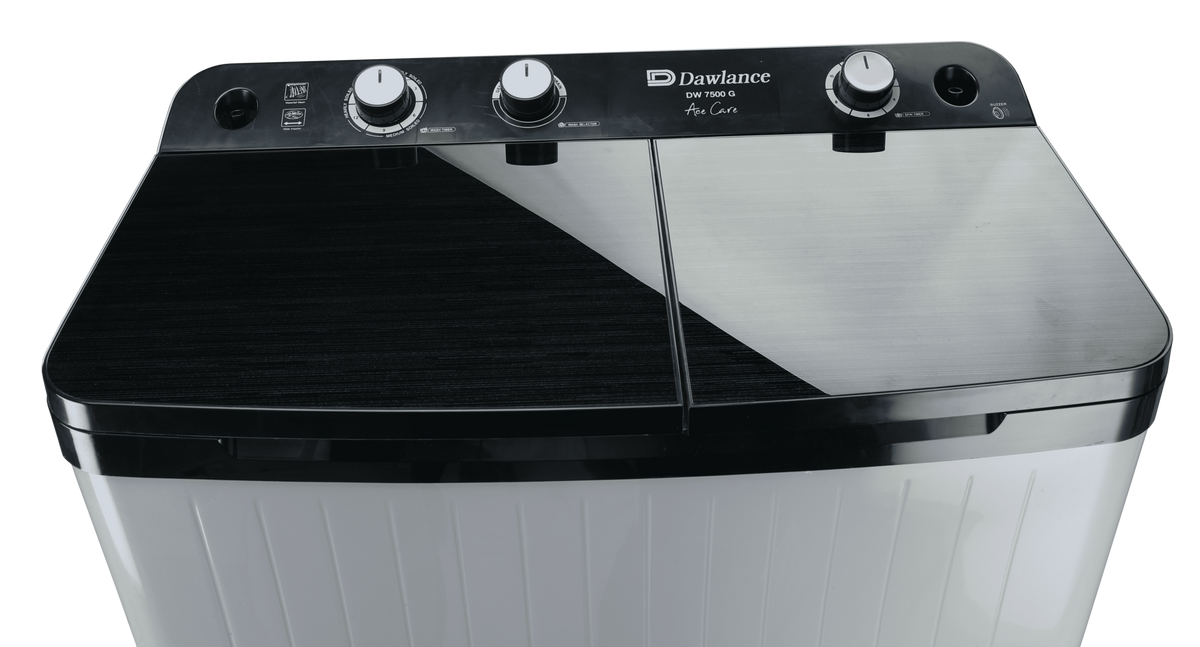 DW 7500 Glass Lid Twin Tub Washing Machine